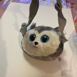 Ty Slush Husky Dog Beanie Boo Plush Bag